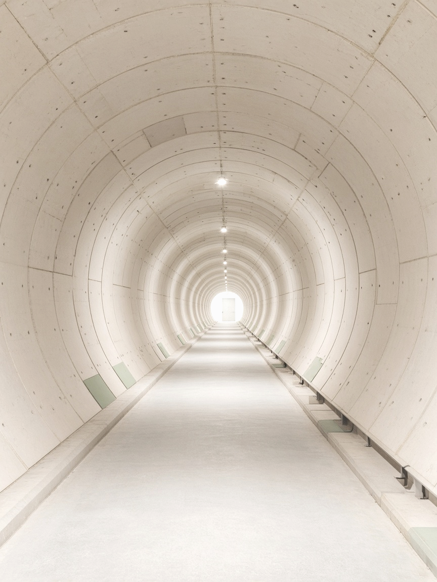 Underground metro tunnel under construction